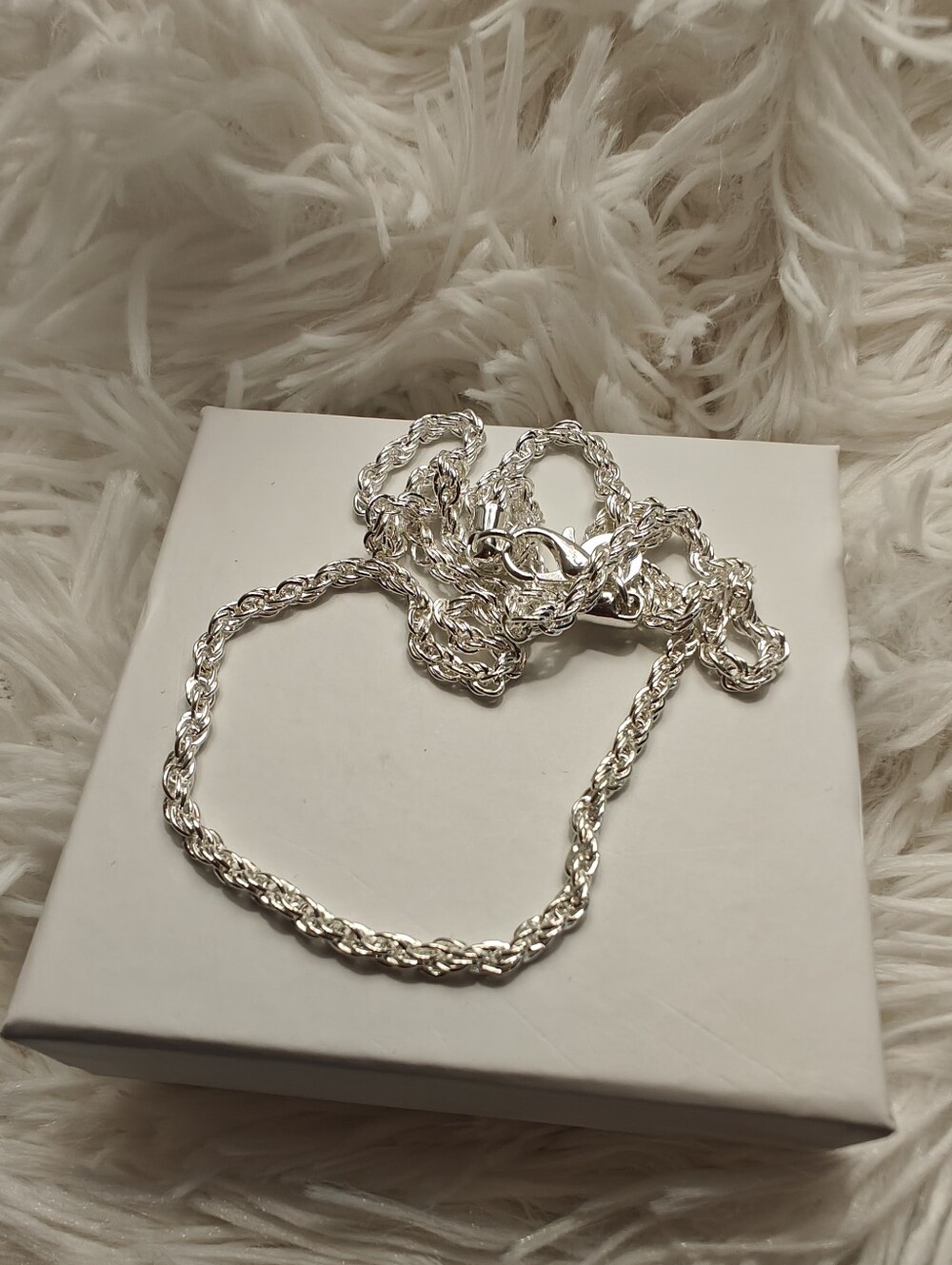 Sterling Silver Rope Chain Necklace